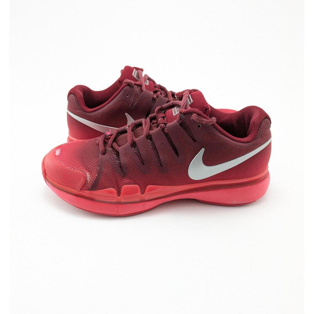 Womens Nike Federer ZOOM VAPOR Tour Red Tennis Shoes 631475-602 Size 7